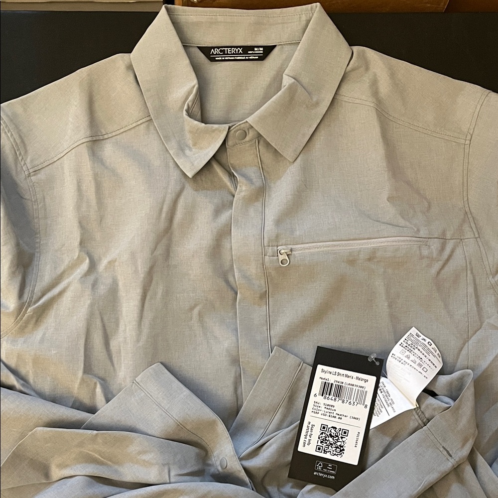 Arc'teryx Light Gray Casual long sleeve shirt